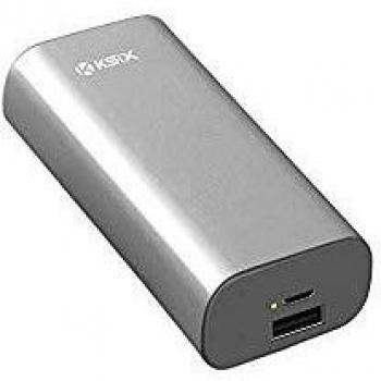 Ksix BXBA4000UM02 - Batería externa de 4000 mAH, color plata