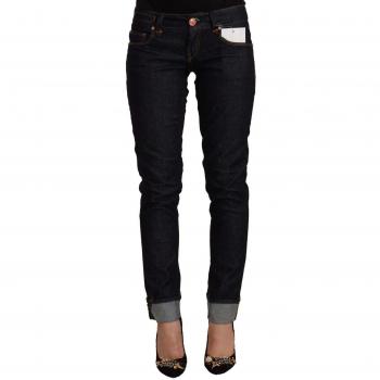 Acht Black Cotton Low Waist Slim Fit Jeans - W26