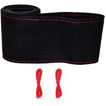 ZATOOTO Funda Volante Cosida - Funda Volante Cuero Coser, DIY con Aguja e Hilo, Rojo