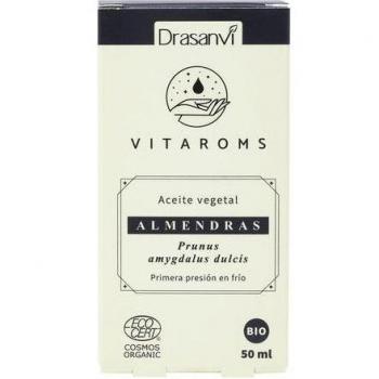 Drasanvi Vitaroms Aceite Vegetal de Almendras Dulces Bio Ecocert 50ml Hidratante Corporal y Facial Cosmética Natural