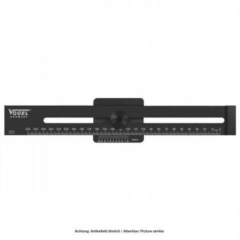 Regla de marcado de aluminio negra 250 mm - Precisión 0.05 mm - Marca Vogels
