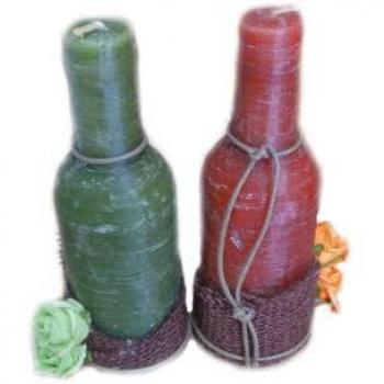 Vela Botella Decoración Hogar 15 Cm - Modelo Aleatorio