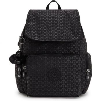 Mochila Kipling City Zip S 13L para mujer con cierre magnético en estampado negro