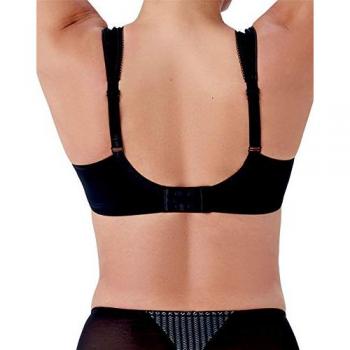 Berlei Beauty Stripe Black/Grey Lace Non-Padded Underwired Minimizer Bra 40C