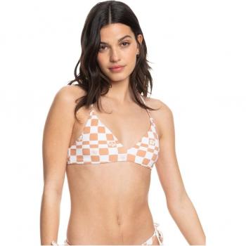 Top de bikini Roxy Check It 2 naranja blanco mujer - XS