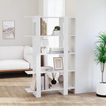 Estantería/divisor de espacios 100x30x160 cm en Blanco, Negro y Roble Sonoma - Mueble de Almacenaje para Oficina, Estudio, Sala de Estar y Dormitorio