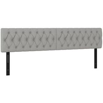 Cabeceros 2 unidades de tela gris claro 90x7x78/88 cm