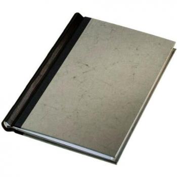 Carpeta con pinza LEITZ A4, tapa gris, lomo negro, capacidad para 200 hojas