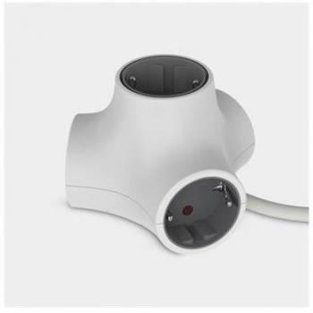 KSIX Molecule Power Strip 4 Outlets + 2 USB-A Ports with 1.4m Cable White