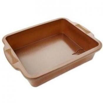 PINFI 81153 - Molde rectangular de silicona, 22 x 18 cm, color chocolate