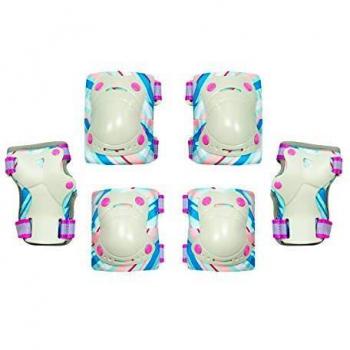 Olsson & Brothers Kit Protecciones Infantil Rosa Talla XS - Rodilleras, Coderas y muñequeras niños - patinetes, Skates, Bici