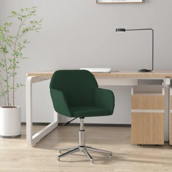 Silla de oficina giratoria de tela verde oscuro