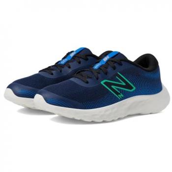 Zapatilla New Balance 520v8 RG8 Royal/Verde para niño, características: modelo GS 520v8, color azul marino, blanco y verde, diseño para running, talla junior 39