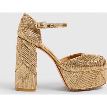 Sandalias de tacón Fania en piel vegana con cierre lateral de pulsera y hebilla