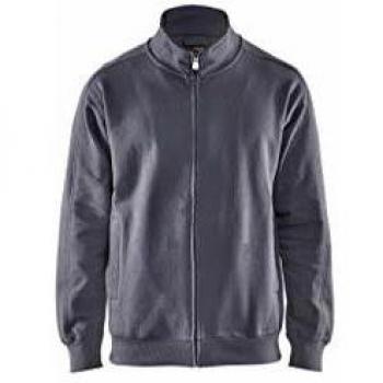 Blaklader Zip-Up Work Sweatshirt Light Gray Size S