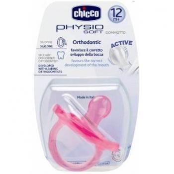 Chicco Physio Soft Gommotto - Chupete de silicona, 12 meses en adelante, color rosa