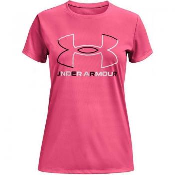 Under Armour Camiseta de Manga Corta Mujer Big Logo Rosa