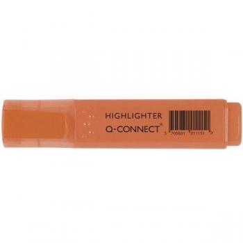 Rotulador Q-Connect fluorescente naranja punta biselada