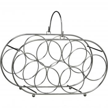 Premier Housewares 509659 - Botellero metálico, Capacidad para 6 Botellas, 38 cm x 16 cm x 23 cm