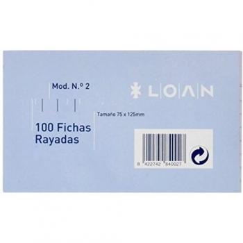 Loan Número 2 - Fichas rayadas, 100 unidades