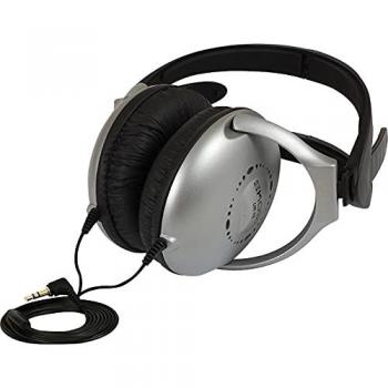 Koss UR18 Foldable Wired Headphones with Stereo Sound in Black and Silver
