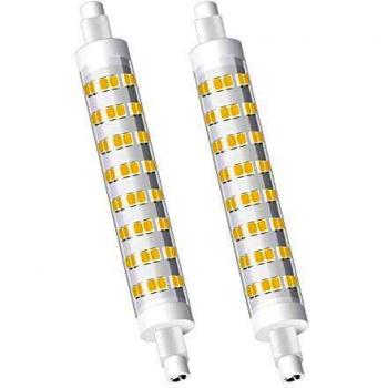 Eofiti Bombilla R7s LED 118mm 10W, LED R7s Blanco Frio 6000K Equivalente a 80W Halógeno Luz R7s 118mm Slim 900lm Lampara LED R7s 360° Ángulo de Haz 230V AC R7s LED 96 * 2835 SMD 83Ra Pack de 2