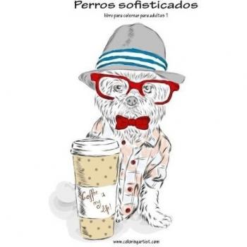 Perros sofisticados libro para colorear para adultos 1