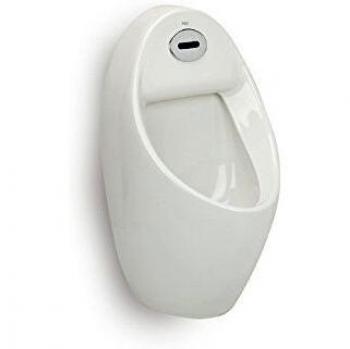 Roca A35945M000 - Urinario electrónico de porcelana con entrada de agua posterior y alimentación con conexión a la red eléctrica