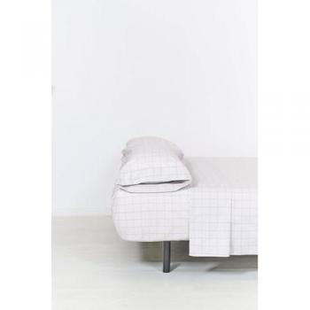 Juego de Sábanas Estampadas Check Verde para Cama 180 cm (Incluye 2 Fundas de Almohada 45x)
