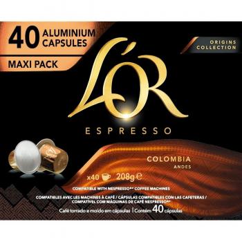 L'OR Espresso Colombia Andes Maxi Pack - 40 Cápsulas de Café Compatibles con Nespresso® Original