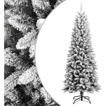 vidaXL Artificial Christmas Tree with Flocked Snow 180 cm PVC&PE