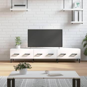 Mueble de TV de madera de ingeniería blanco 150x36x30 cm vidaXL