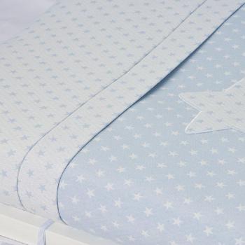 Bolín Bolón 1953241011100 - Textil para minicuna estrellitas, color azul