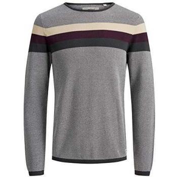 Jersey Jack&Jones Hombre M Gris 12161595 PKTHNN Larry Knit Crew Neck Urban Chic