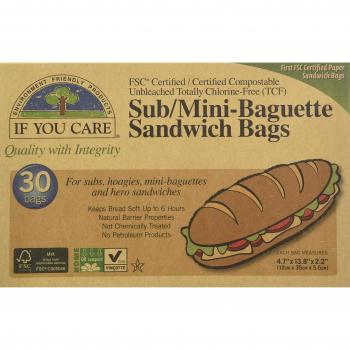 Bolsas de papel para bocadillos/mini-baguette 30 unidades - If You Care