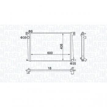 Radiador de refrigeración del motor MAGNETI MARELLI 350213168600