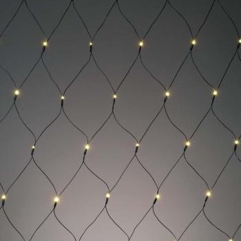 Hellum Red de luces LED 565331, 105 ledes de color blanco cálido, 2,4 x 1,2 m, para interior y exterior, cable de 8 m, color verde