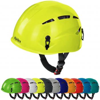 ALPIDEX Casco de Escalada Universal para Mujer y Hombre Casco ferrata en Amarillo