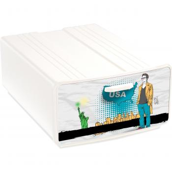 DEA HOME Z980RE08FC03 - Producto de Almacenamiento de Cocina, 40 x 29 x 15 cm, Color Blanco
