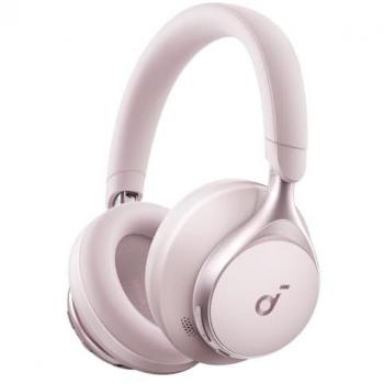 Soundcore Space One - Pink Active Noise Cancelling Headphones with Enhanced Voice Reduction and 40H Playtime
