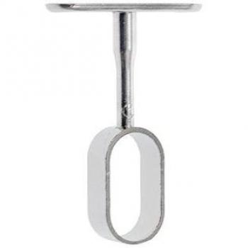 Soporte Central Oval 31x16 mm Cromo Mate