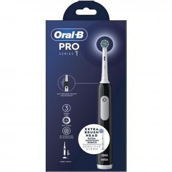 Oral-B Pro 1 Cepillo de Dientes Eléctrico Oscilante Adulto Negro + Recambios
