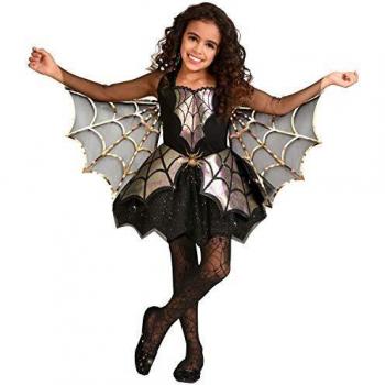 amscan 10235357 Spider Web Dress-Edad 10-12 años-1 pieza
