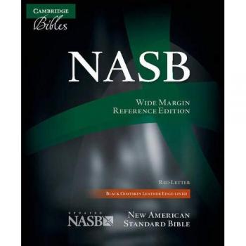 NASB Wide Margin Reference Bible, Black Edge-lined Goatskin Leather, Red-letter Text, NS746:XRME