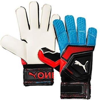 PUMA One Grip 1 RC Torwart-Handschuhe Schwarz-Azurblau-Rot, tamaño:9