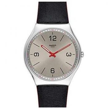 Swatch Reloj Analógico para Hombre de Cuarzo Suizo con Correa en Cuero Genuino SS07S104