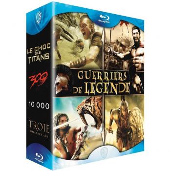 Coffret guerriers de légende - Le choc des titans + 300 + 10 000 + Troie [Francia] [Blu-ray]
