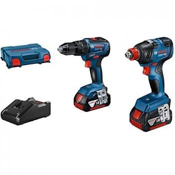 Bosch Professional 18V System GDX 18V-200 + GSB 18V-55 - Set llave de impacto + taladro percutor a batería