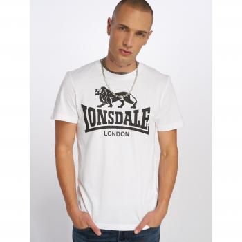 Camiseta Lonsdale Manga Corta Logo Blanco Negra S