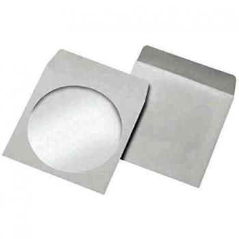 Fundas de papel para CD/DVD con ventana, offset blanco MAILmedia